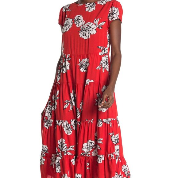 NWT Free People Floral Tiered Rita Midi Dress - Picture 12 of 12